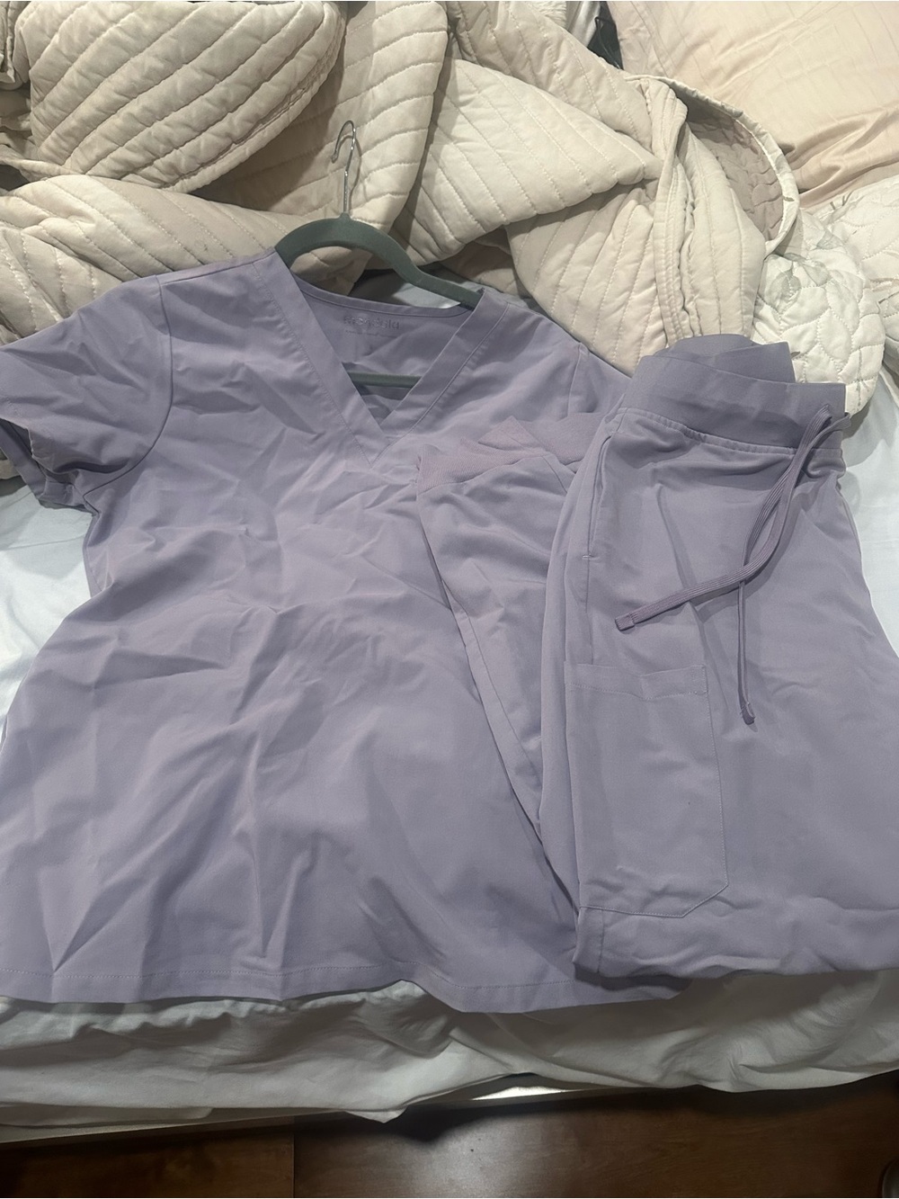 Womens Lavender Scrub Set - Brand